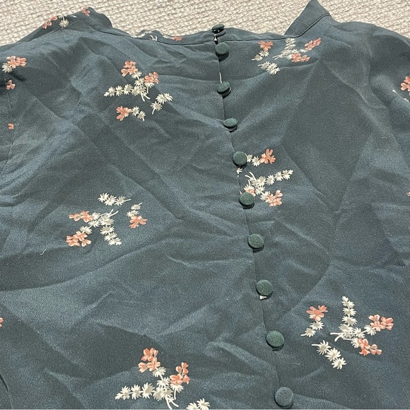 Madewell Silk Tie-Back Dress in Wild Botanic (XXS) - Picture 10 of 10